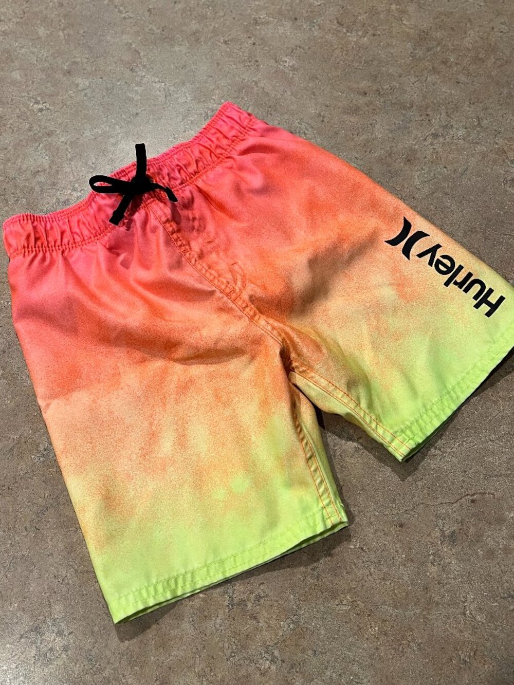 Hurley Boys Swim Trunks | Neon Ombre Board Shorts | Size 4T